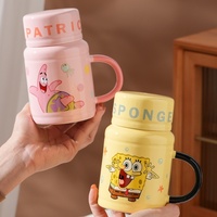 Mug en céramique Bob l'éponge et Patrick Star, grande capacité, résistant aux hautes températures, compatible micro-ondes, article de décoration pour maison de plage