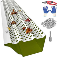 Protection de gouttière perforée en aluminium de type K, garde-feuilles pour gouttière de toit, couvercle de protection des avant-toits pour bloquer les feuilles