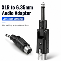 Adaptateur audio SONO M11 XLR vers TRS 6,35 mm (plastique) – Connecteur 3 broches mâle/femelle pour microphone et haut-parleur
