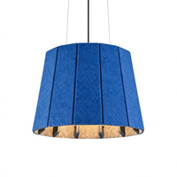 Abat-jour acoustique en forme de cloche côtelée, en feutre de polyester moulé, riveté, absorbant le son, fabrication OEM