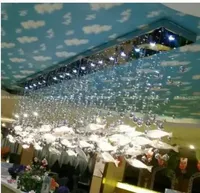 Lustre en verre LED suspendu pour réception, décoration de fenêtre, garantie 3 ans, idéal pour restaurant, hôtel, bureau, chambre, salon
