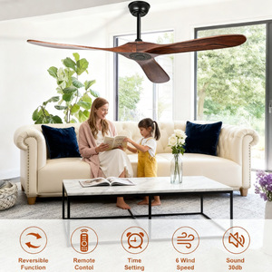 Outdoor <b>Ceiling</b> <b>Fan</b> 52 Inch Wood AC Motor Reversible Airflow <b>Remote</b> <b>Control</b> For Patio Living Room Bedroom - Product Image 2