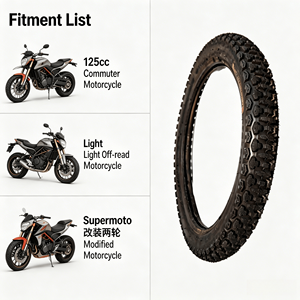 Neumático de motocicleta todoterreno con tacos de alta resistencia 2.75-18, carcasa antipolvo para <span class=keywords><strong>moto</strong></span> de 125cc, piezas de repuesto al por mayor - Product Image 1