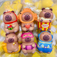 Nouveau jouet anti-stress en PU élastique à rebond lent en forme de capybara mignon, jouet à pincer pour enfants, cadeau anti-stress
