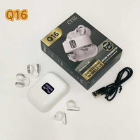 Q16 BT ANC ENC LED-Display 2-in-1 Paar TWS Kabellose Ohrhörer Wasserdichter Kopfhörer mit Tiefbass für Gaming Sport Geschenk