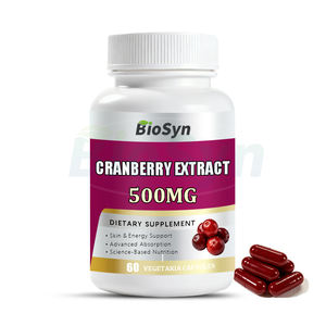 BioSyn OEM Özel Etiketli <span class=keywords><strong>Blushwood</strong></span> <span class=keywords><strong>Berry</strong></span> Meyve Tozu Kızılcık Ekstresi Kapsülleri C Vitamini Destekler - Product Image 2