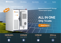 Système de Stockage d'Énergie Tout-en-un 200KWH/400KWH avec Batterie LiFePO4 et Onduleur Hybride 100KW 125KW pour Applications Industrielles et Commerciales Extérieures