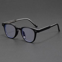 Gafas de PC para Hombre, Monturas de Gafas para Mujer, Gafas Redondas con Bloqueo de Luz Azul Vintage 2025