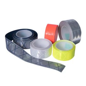 2 pollici lucido bianco PVC Micro prisma nastro riflettente triangolo stampabile in vinile riflettente per abbigliamento da lavoro - Product Image 5