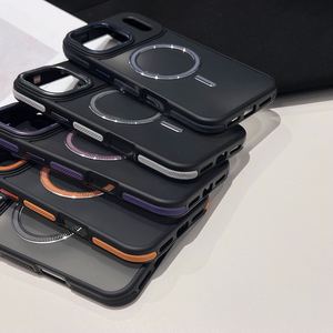 Nouvelle Coque Magnétique Bicolore Effet Peau 360° Intégrale avec Support d'Objectif et Béquille de Protection pour <span class=keywords><strong>iPhone</strong></span> 17 16 15 14 - Product Image 3