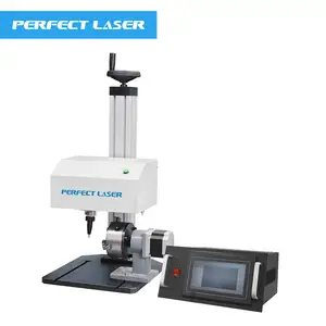 Perfect Laser 2d 3D Rotary Dot Pin Metal Nameplate Engraver Pneumatic Dot Peen Marking Machine for Metals Hard Plastic
