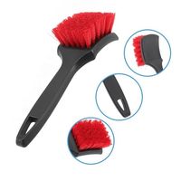 Trend ing Universal Wheel Reifen reinigungs set Rote Borste Zubehör Lang griff PP Rad Felgen reinigungs bürste Wasch handtuch Detail lierung