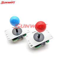 Manette de jeu d'arcade anglaise 12V à 8 directions, ronde, en métal et plastique, pour jeux de combat