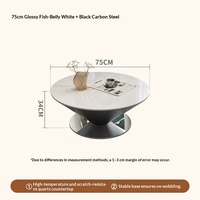 Table basse en métal et dalle de roche, style artistique, pour salon, sensation de luxe léger, haut de gamme, pour petits espaces, créative, moderne, minimaliste