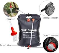 Douche solaire de jardin pour caravane, eau chaude, randonnée, escalade, camping, sac de douche solaire de 20 L avec tuyau amovible