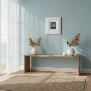 Cornice Fotografica Rotonda Bianca 130x180 mm, Arte da Parete Incorniciata - Product Image 3