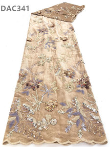 Nuevos productos tela de encaje de terciopelo africano tela de encaje bordado de lentejuelas elegante francés para vestido de fiesta - Product Image 4