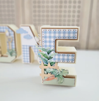 Pafu Pâques Pierre Lapin 3D Lettres Décor 1er Anniversaire Pâques Décoration En Bois