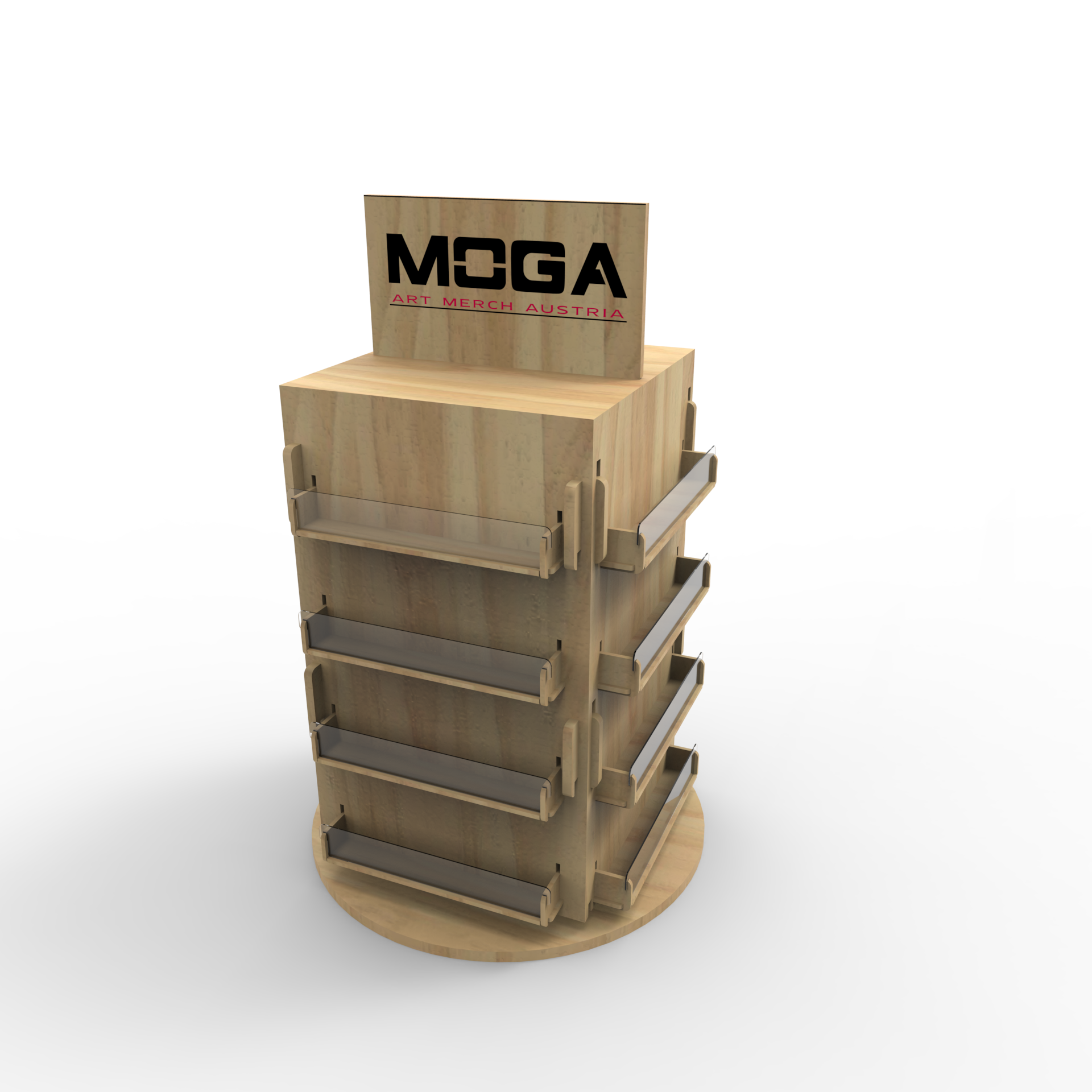Apache Customized Wooden Magnet Refrigerator Display Stand for Supermarkets and Shopping Malls — view 5