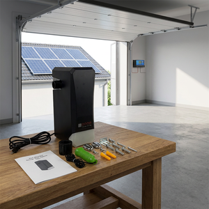 Moteur de <span class=keywords><strong>porte</strong></span> de <span class=keywords><strong>garage</strong></span> 150W à faible bruit CK850DC compatible <span class=keywords><strong>solaire</strong></span>, contrôle via application Tuya, ouvre-<span class=keywords><strong>porte</strong></span> de <span class=keywords><strong>garage</strong></span> automatique mural pour villa et maison - Product Image 1