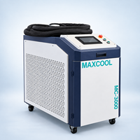 Machine de nettoyage au laser CW miniature 3000W 1500W 2000W, portable, refroidie par eau, pour surfaces métalliques