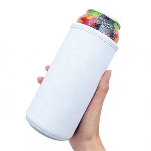OEM 氟橡胶保温套，适用于罐装饮料，可定制徽标，通用啤酒罐保温套，婚礼用空白氟橡胶薄型保温套，批发 - Product Image 1