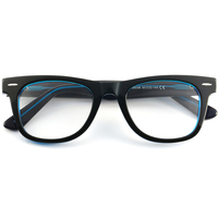 G6036 Vente en gros de montures de lunettes rétro noires pour hommes et femmes, montures de lunettes en acétate faites à la main, lunettes optiques personnalisées spécialisées