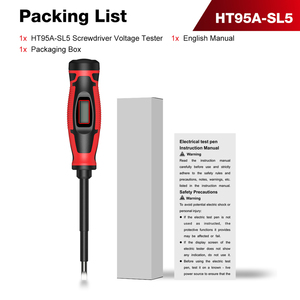 Testador Digital de Voltagem HABOTEST HT95A-SL5 12-250V AC Detecção NCV Display LCD Classe de Precisão 0.1 Material ABS Lápis de Teste - Product Image 6