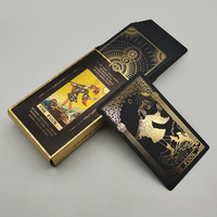 Jeu de Tarot Luxe Portable en Feuille d'Or, Cartes Oracle avec Bel Emballage Plastique, Jeu de Société pour Débutants, Rapport Qualité-Prix Excellent