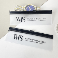 Bracelet de montre en PVC en plastique transparent de haute qualité pochette au détail sac à fermeture éclair Transparent pour emballage de bracelets de montre