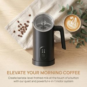Espumador <span class=keywords><strong>de</strong></span> <span class=keywords><strong>Leche</strong></span> Multifunción y Vaporizador Eléctrico, Espumador <span class=keywords><strong>de</strong></span> <span class=keywords><strong>Leche</strong></span> Automático para Espuma Fría y Caliente - Product Image 3