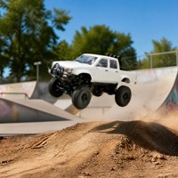 Camion RC Rock Crawler 4x4 Télécommandé Vintage Tout-Terrain 2.4G Suivez-moi Pare-buffle Phares antibrouillard Homologué CE EN71 Chargeur