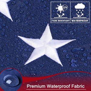 Venta al por mayor 3x5 pies EE. UU. Bandera al aire libre bordado pesado personalizado 90x150 cm diseño bordado americano banderas de EE. UU. - Product Image 5