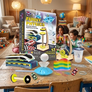 Kit de Experimentos de Física Divertidos BIG BAND SCIENCE, Kit Educativo de Bricolaje sobre Presión de Aire, Electricidad Estática y Magnetismo para Niños - Product Image 1