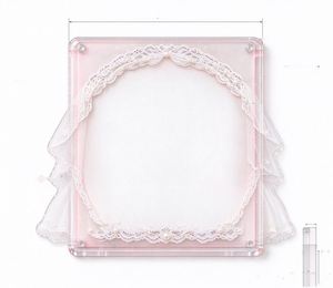 Soporte para insignias de acrílico estilo velo de novia blanco, expositor de tarjetas fotográficas y almacenamiento de pines de anime, adorno al por mayor - Product Image 4