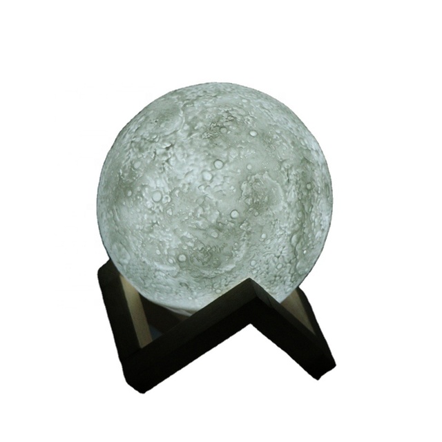 Rechargeable Battery Led Moon Light Ball 3 Color Change Pat Sensor Bedroom Electric Moon Lamp Night Light