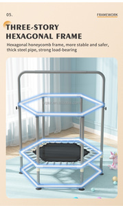 Família Indoor PVC Trampolim para Crianças e Adultos Cama Jumping Toy para Meninos e Meninas Pequenos Trampolins para Uso Interior - Product Image 5