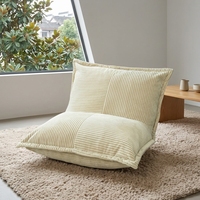 Fauteuil pouf triangulaire HELIOS moderne, résistant à l'humidité, durable, en velours doux, avec housse amovible, pour la maison, le café, les loisirs en intérieur