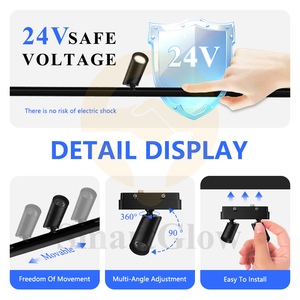 Tùy Chỉnh Từ LED Theo Dõi Đèn Siêu Mỏng Đường Sắt Thông Minh Từ Tuyến Tính Theo Dõi Ánh Sáng Cực Hẹp 24V Nam Châm Theo Dõi Ánh Sáng - Product Image 3