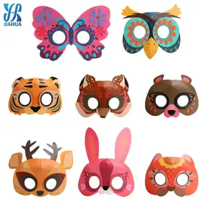 JH 3D Forest Animal False Face Folding Paper Toys And Cosplay DIY Origami Party Mask Toy