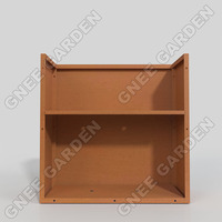 Grand pot à fleurs rectangulaire en acier Corten 610x250x610, séparateur extérieur résistant aux intempéries, style américain, jardinière sur pied personnalisée