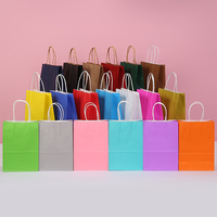 Sac en papier kraft personnalisé éco-recyclé blanc brun emballage alimentaire à emporter de restaurant poignée torsadée numérique classique pour portefeuille