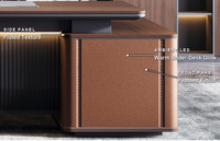 Nouveau mobilier de bureau : Bureau de direction en L, poste de travail économique pour achat groupé en gros