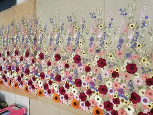 Tela de Encaje de Tul Francés Suave con Flores 3D y Bordado Multicolor para Mujer, Precio Competitivo de Affninty - Product Image 5