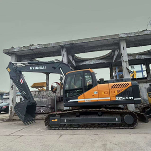 Excavatrice sur chenilles Hyundai 225LC-9T Robex Orange Noir, machine de construction hydraulique - Product Image 1