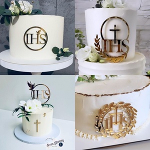 Décorations de gâteau en acrylique réutilisables et écologiques, motif colombe de la paix et croix, pour la saison de la <span class=keywords><strong>communion</strong></span> et la décoration de gâteaux de fête de <span class=keywords><strong>communion</strong></span> - Product Image 5