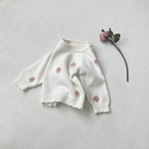 Romper Bayi Rajutan Musim Gugur dan Dingin untuk Anak Perempuan, Sweater Rajut Katun dengan Topi, Pakaian Bayi Manis - Product Image 5