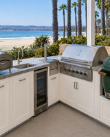 Cuisine barbecue extérieure  et station de grill pour villas Four électrique encastré sur mesure et gril en acier inoxydable