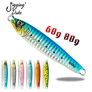 JiggingDuke 60g 80g <span class=keywords><strong>Coso</strong></span> de paso lento Jigging barco pesca señuelo de Metal agua salada Shore Casting Plantilla de plomo para trucha lubina especies - Product Image 1