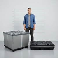 Boîtes de palettes pliables écologiques pour un fret et une distribution internationaux rationalisés, boîte de clôture en plastique